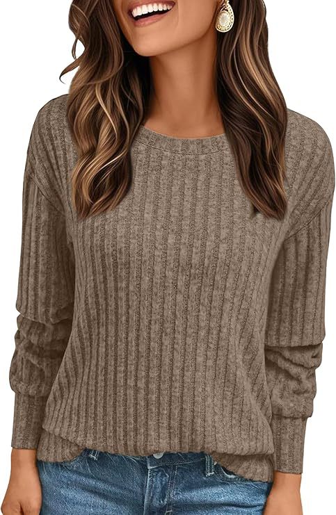 Damen Strukturiertes Rippstrick-Sweatshirt mit Chenille-Optik und lockerer Passform Shop Nory