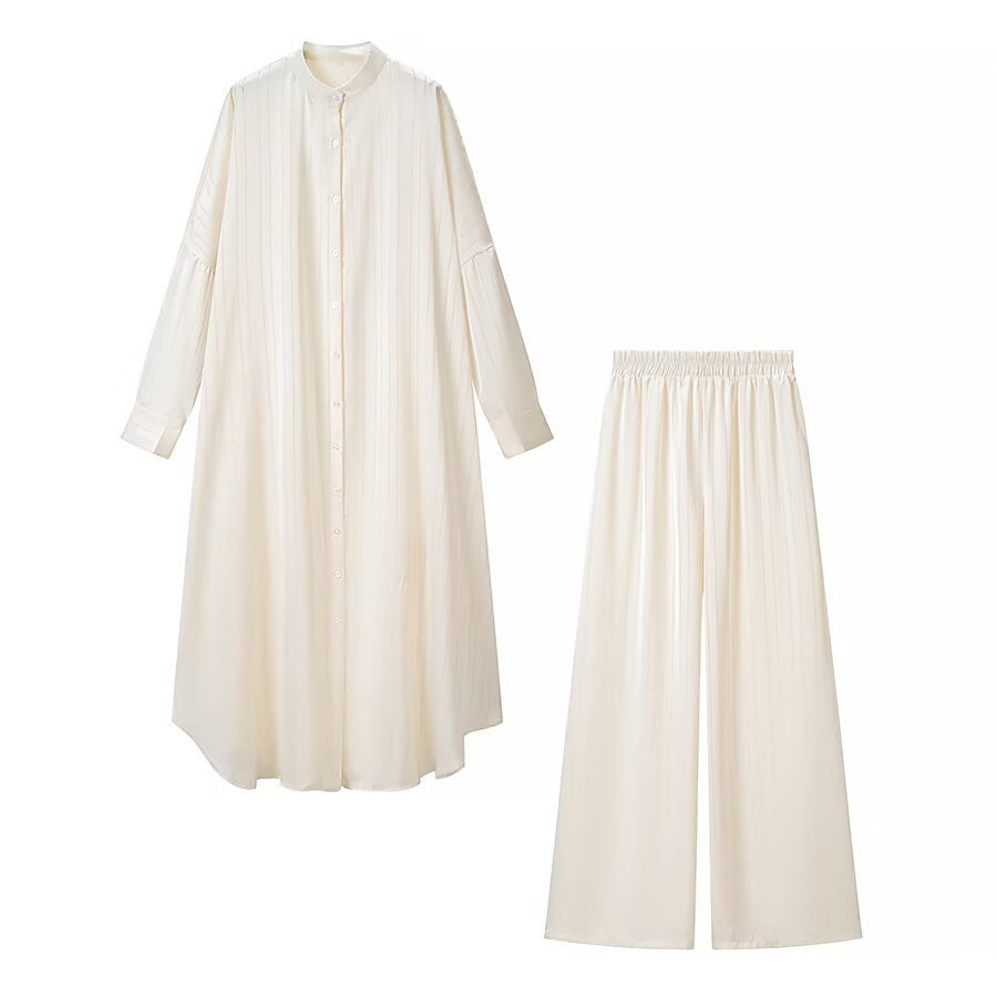 Damen Maxikleid im Plissee-Kaftanstil mit Oversize-Ärmeln und Knopfleiste Shop Nory