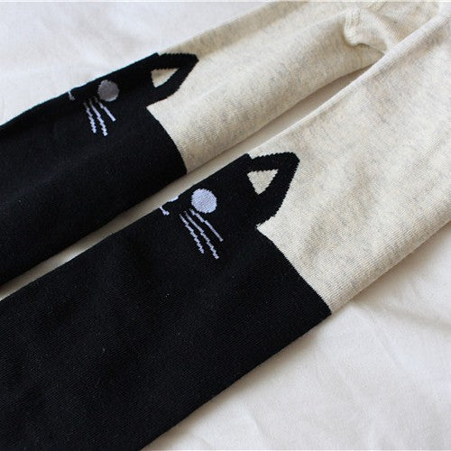 Mädchen Leggings mit Katzenmotiv Shop Nory