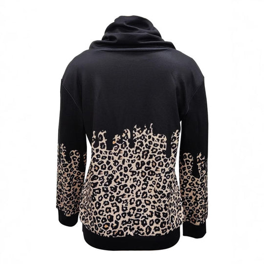 Damen Kapuzenpullover mit Leoparden-Print und Tropfen‑Effekt Shop Nory