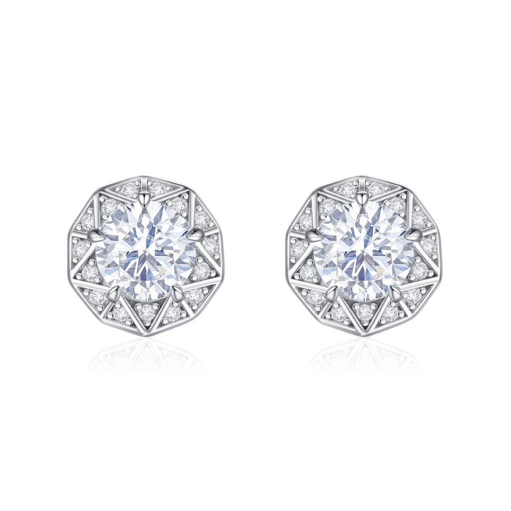 Damenohrringe mit elegantem geometrischen Design und funkelnden Zirkonia Shop Nory