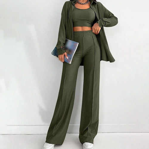 Damen Lässiges Zweiteiliges Set mit weitem Schnitt Shop Nory