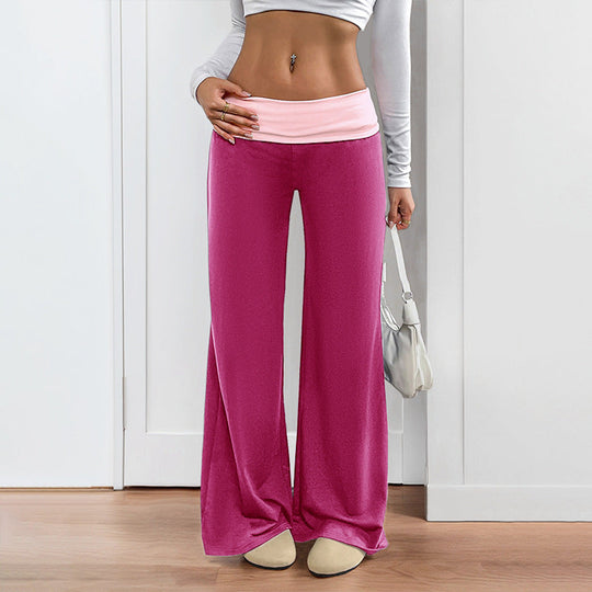 Damen Sportliche Freizeithose mit weitem Bein