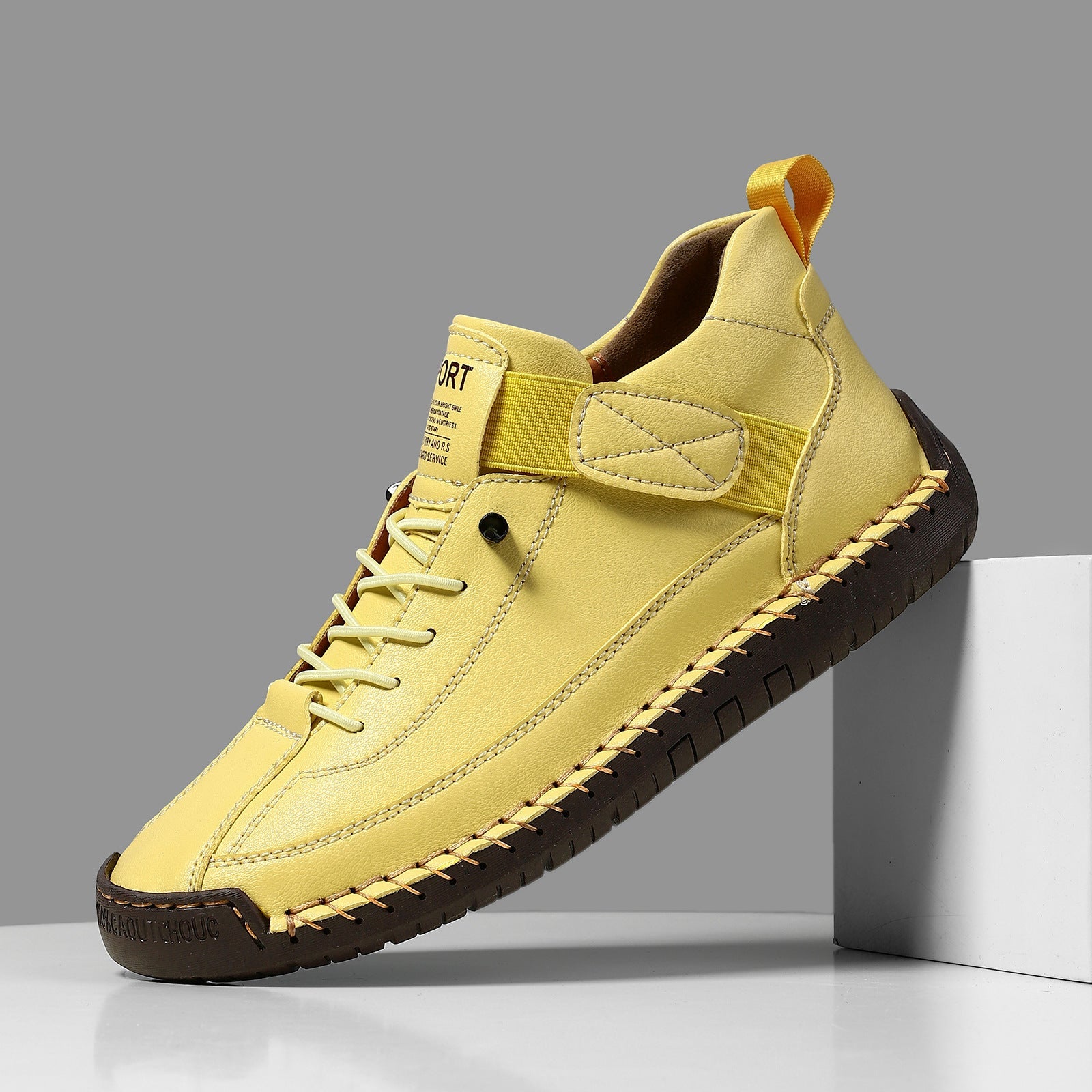 Damen Bequeme Freizeitschuhe mit elastischem Klettverschluss und atmungsaktiver Konstruktion Shopnory