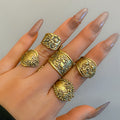 Damen Ethnische Handgefertigte Ringe im Set