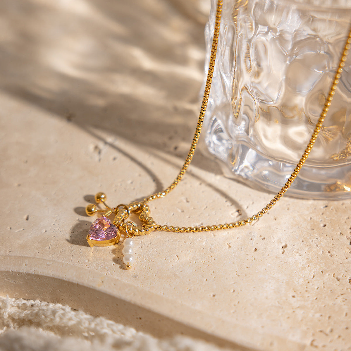 Damen Kette mit elegantem Gliederdesign aus hypoallergenem Edelstahl Shop Nory