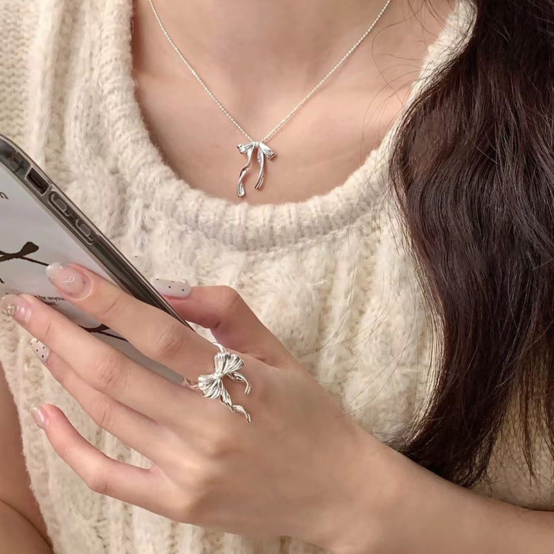 Damen Ring mit verspieltem Schleifen-Design und hochwertiger Verarbeitung Shop Nory