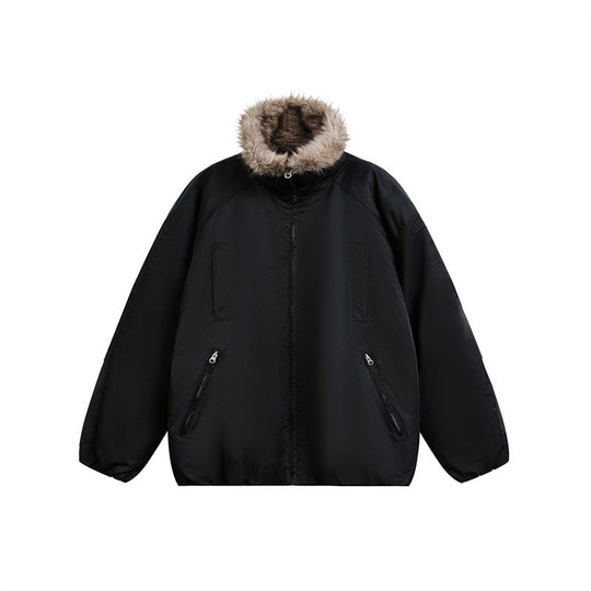 Herren Daunenjacke mit kuscheliger Kunstpelz-Innenfütterung und Kapuze Shop Nory