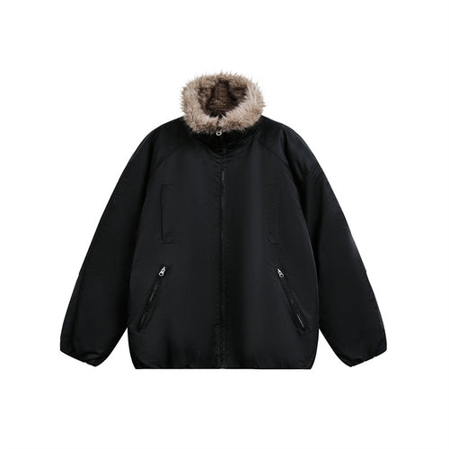 Herren Daunenjacke mit kuscheliger Kunstpelz-Innenfütterung und Kapuze Shop Nory