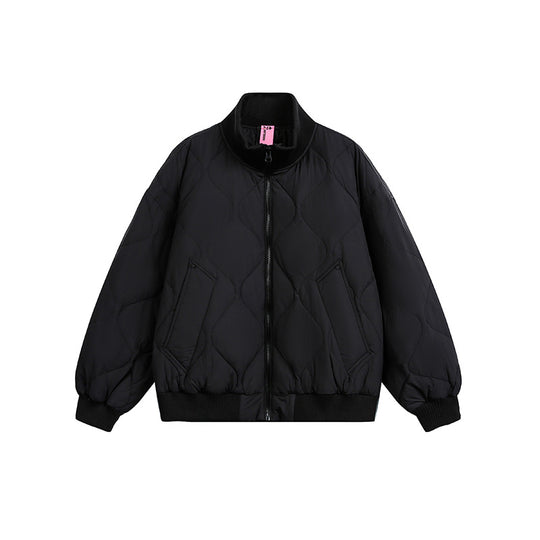 Damen Gesteppte Kurzblousonjacke mit Stehkragen und elastischem Saum Shop Nory