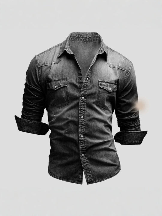Herren Klassisches Denim Hemd