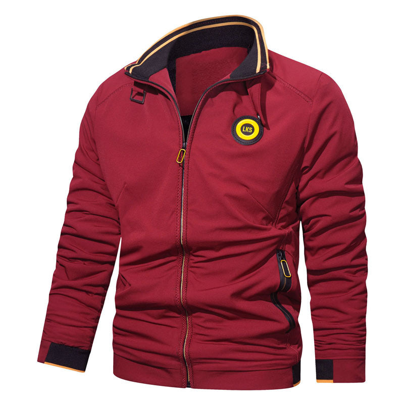 Herren Sportiver Reißverschluss-Sweatshirtblouson mit Stehkragen und Logoapplikation Shop Nory
