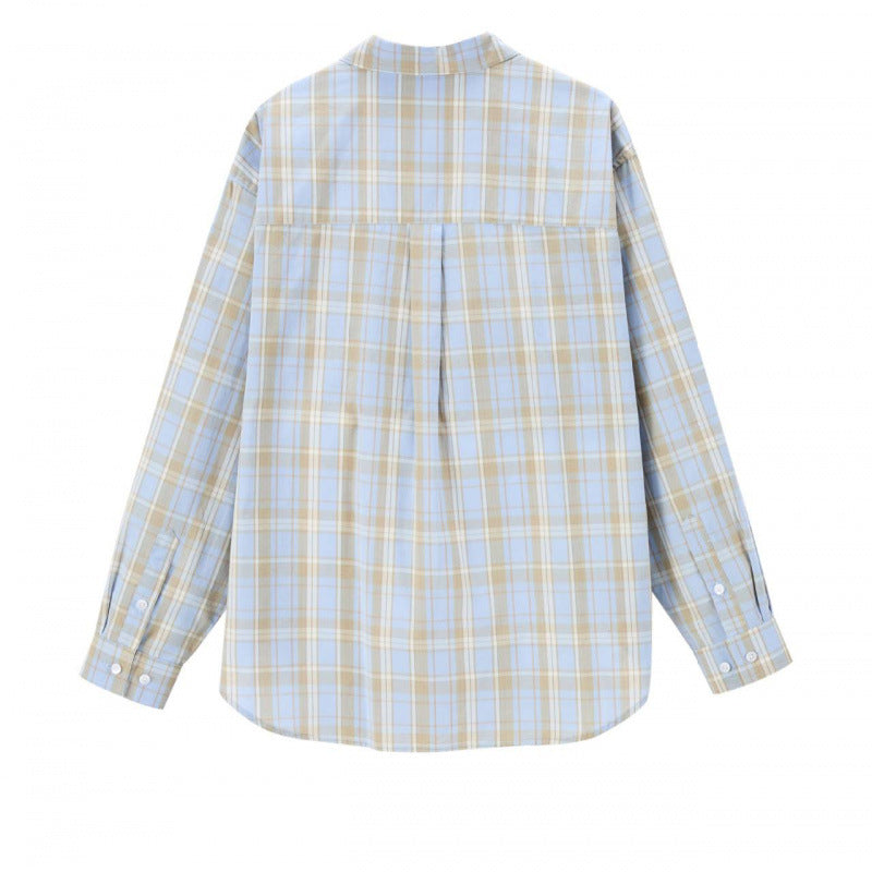Unisex Boxy-kariertes Overshirt mit Hemdkragen und aufgesetzter Brusttasche Shop Nory