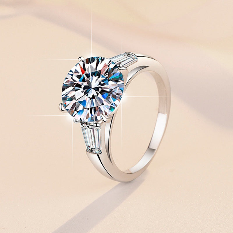 Damenring mit strahlendem blauen Kristall und eleganten Akzenten Shop Nory