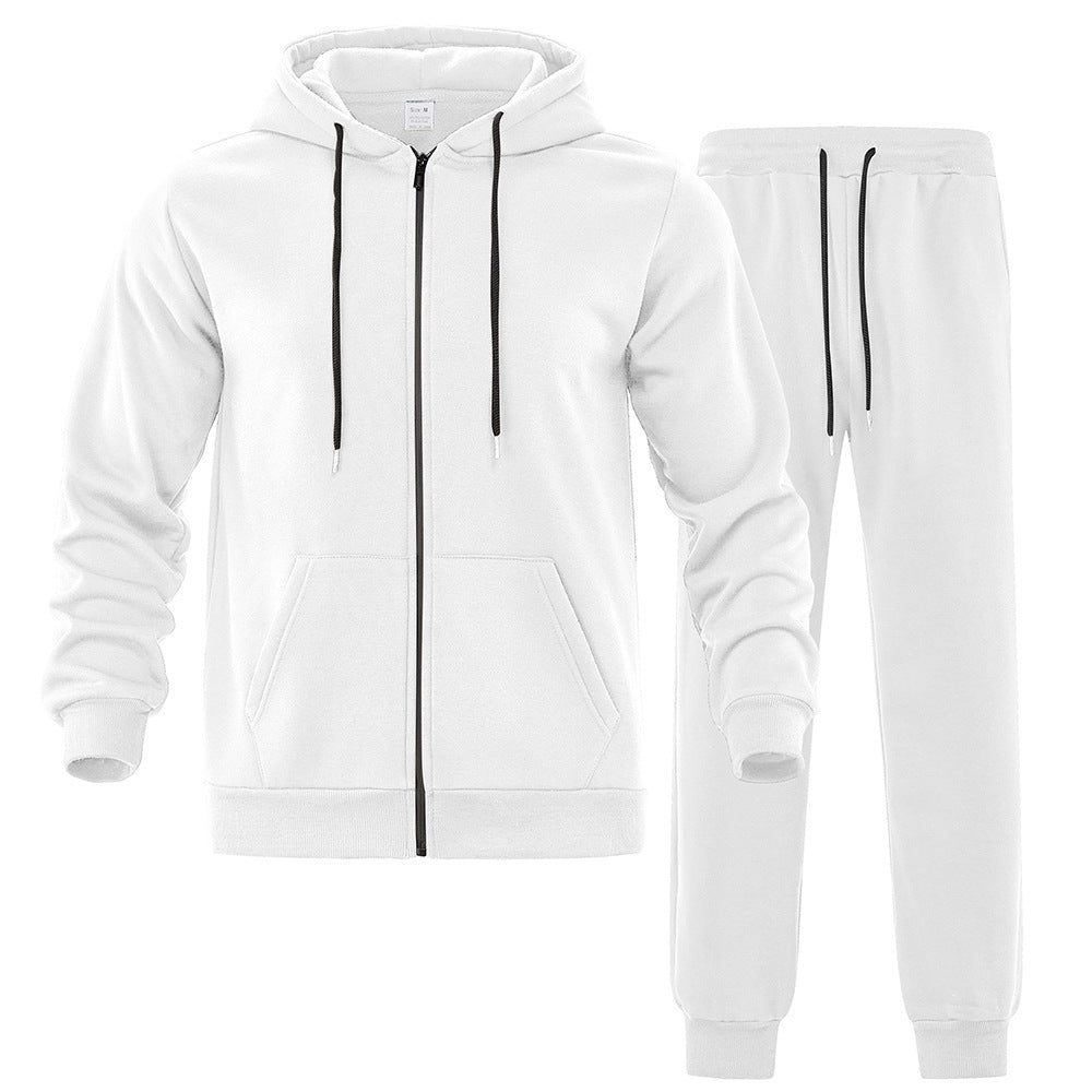 Herren nan zweiteiliges Jogginganzug-Set mit durchgehendem Reißverschluss Kapuzenjacke und taillierter Jogginghose Shop Nory