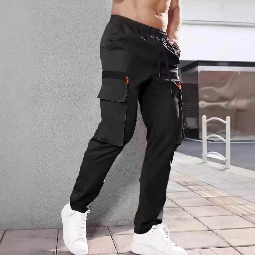 Herren Slim‑Tapered Utility‑Cargohose mit elastischem Bund, Kordelzug & Mehrfachklapptaschen Shop Nory