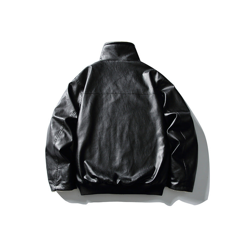 Herren Kurzer Boxy-Blouson mit verstellbarem Schnallenkragen und Teddy-Innenfutter Shop Nory