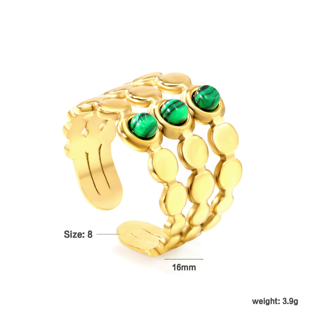 Damen offener Ring mit kunstvollen Steinen Shop Nory