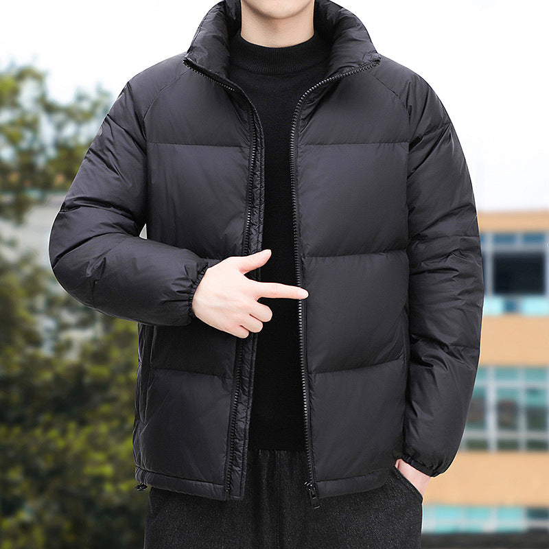 Herren Kurz geschnittene Thermoregulierende Steppjacke mit hohem Stehkragen & Zwei-Wege-Reißverschluss Shop Nory