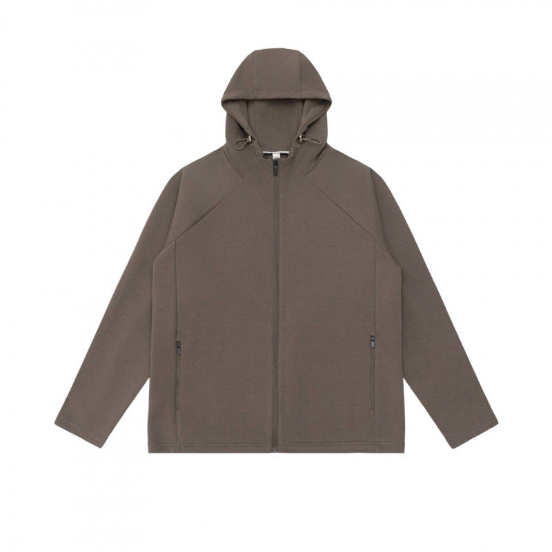 Unisex Leichte Kapuzen-Zipjacke aus technischem Fleece mit Raglanärmeln Shop Nory
