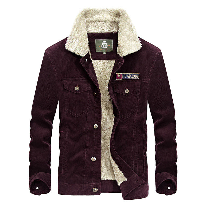 Herren Cord‑Truckerjacke mit Teddyfutter und aufgesetzten Brusttaschen Shop Nory