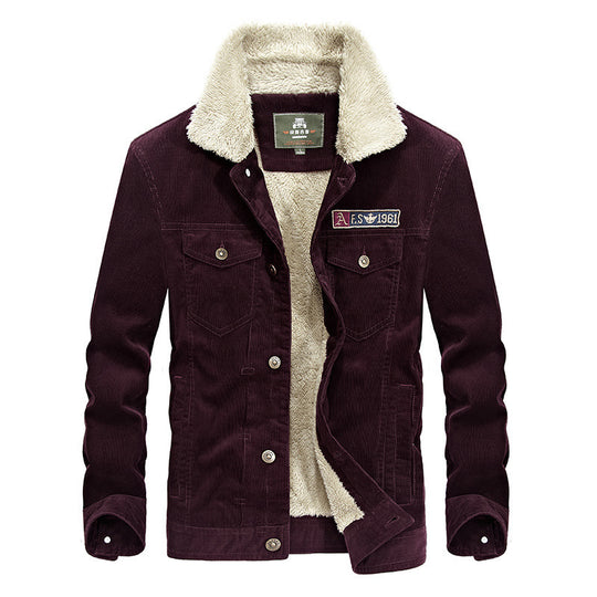 Herren Cord‑Truckerjacke mit Teddyfutter und aufgesetzten Brusttaschen Shop Nory
