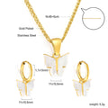 Damen Schmuckset mit filigranen Schmetterlingsanhängern und Ohrringen Shop Nory