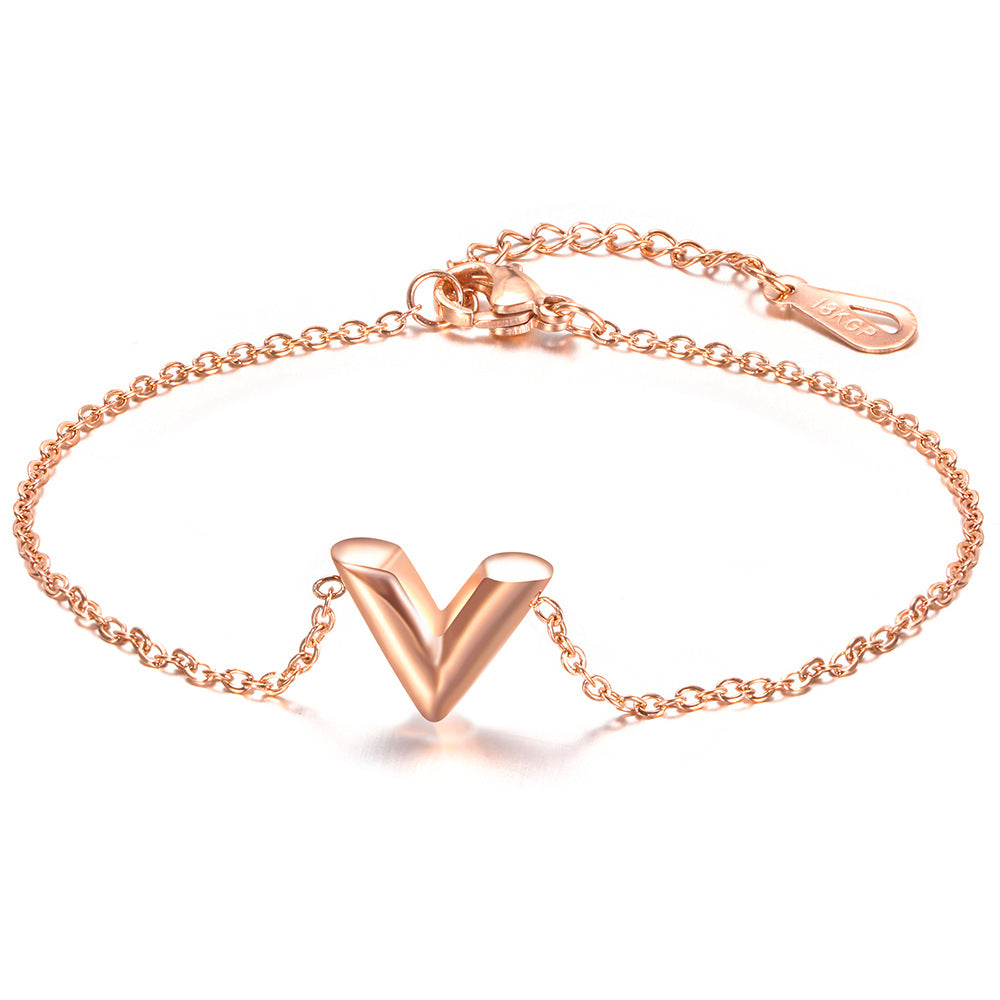 Damen Armband mit V-förmigem Anhänger und verstellbarem Verschluss Shop Nory