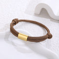 Damen geflochtenes Armband mit edelem Verschluss Shop Nory