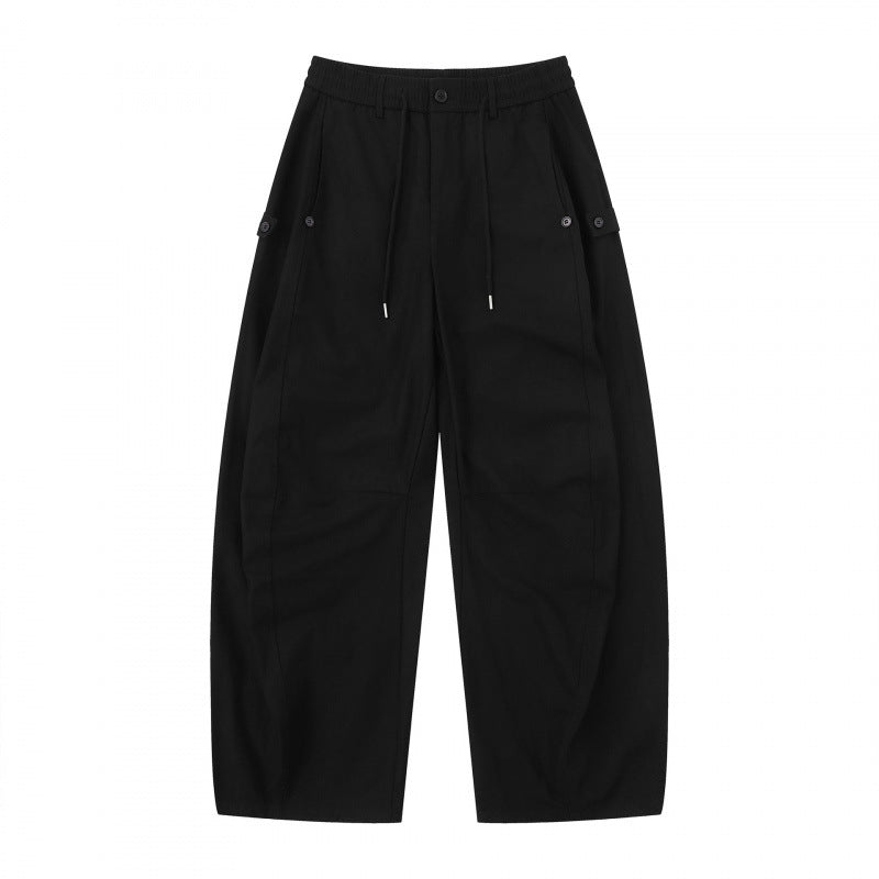 Damen Weite Culotte-Cargo-Hose mit elastischem Bund, Tunnelzug und aufgesetzten Taschen Shop Nory