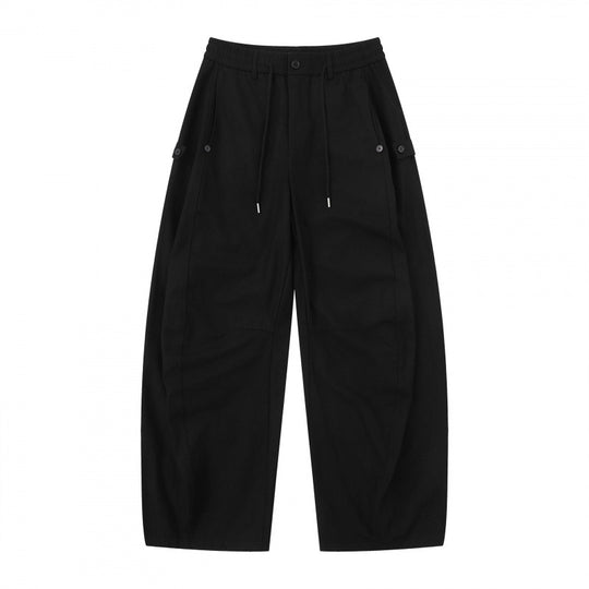 Damen Weite Culotte-Cargo-Hose mit elastischem Bund, Tunnelzug und aufgesetzten Taschen Shop Nory