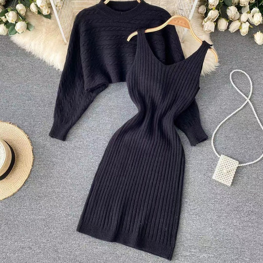 Damen Strickkleid- und Pullover-Set Shop Nory