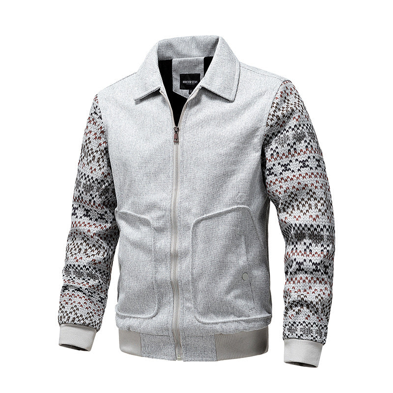 Herren Strickblouson mit Reißverschluss und Norwegerärmeln Shop Nory