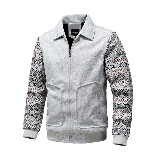 Herren Strickblouson mit Reißverschluss und Norwegerärmeln Shop Nory