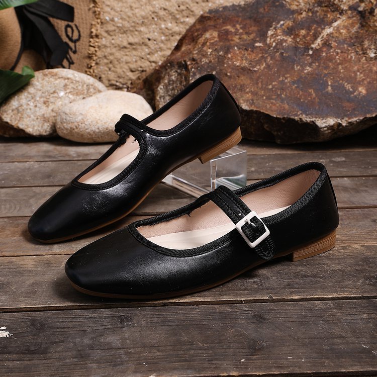 Damen Ballerinas mit modischem Schnallenverschluss und ergonomischer Fußbettung Shopnory