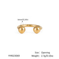 Damen Eleganter Ring mit Doppel-Kugel Shop Nory