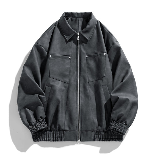 Herren Modische Jacke mit Stehkragen und praktischen Taschen Shop Nory