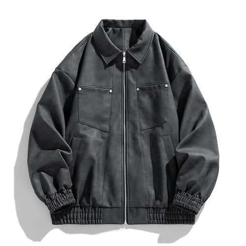 Herren Modische Jacke mit Stehkragen und praktischen Taschen Shop Nory