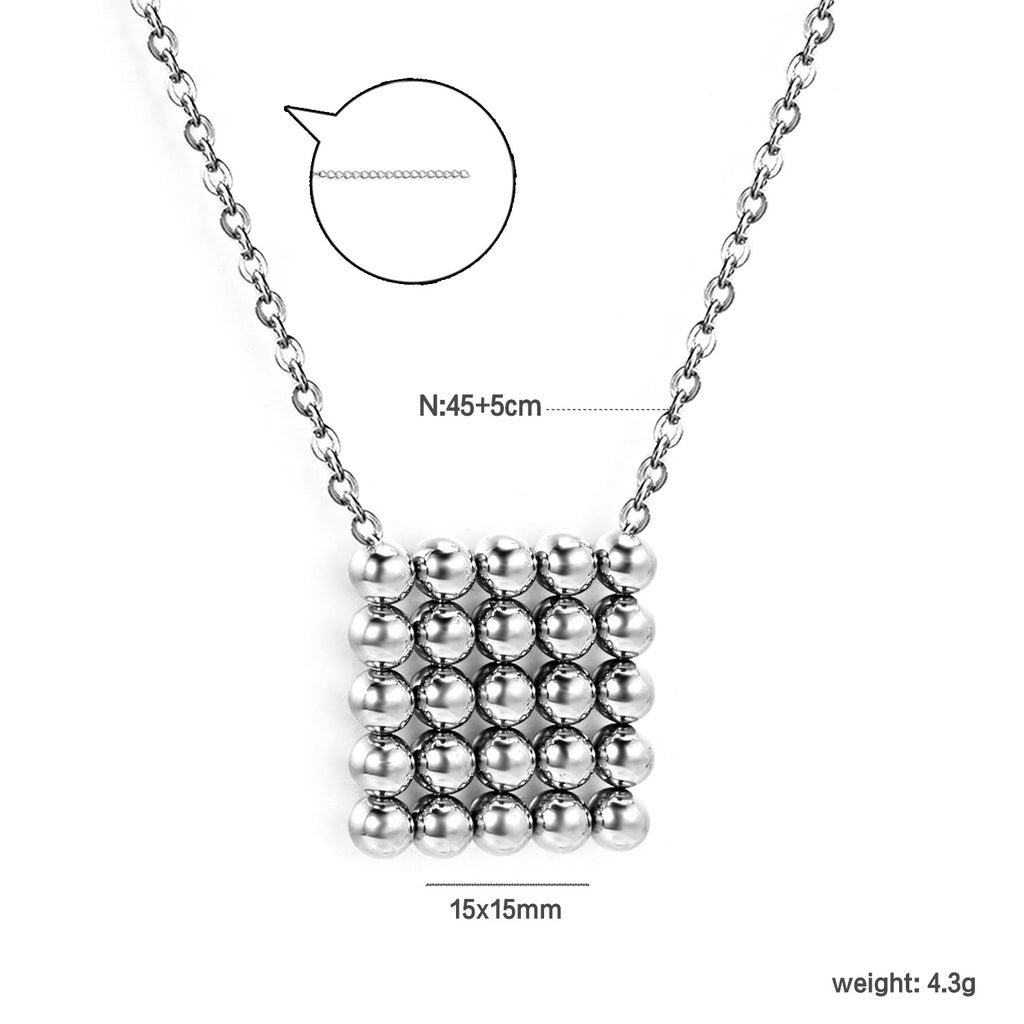 Damen elegante Halskette mit geometrischem Anhänger und verstellbarem Verschluss Shop Nory