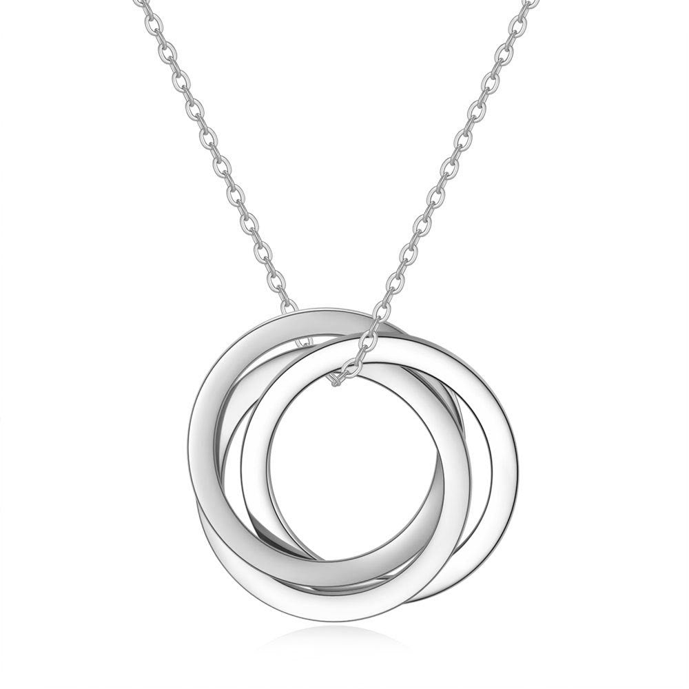 Damen Halskette mit ineinandergreifenden Ringen Shop Nory