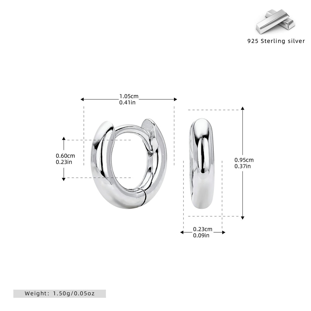 Damen Creolen mit zeitgenössischem Design aus hochwertigem 925 Sterling Silber Shop Nory