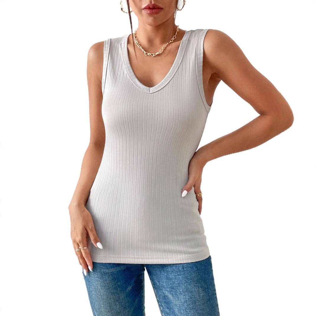 Damen Rippenmuster Tanktop Shopnory