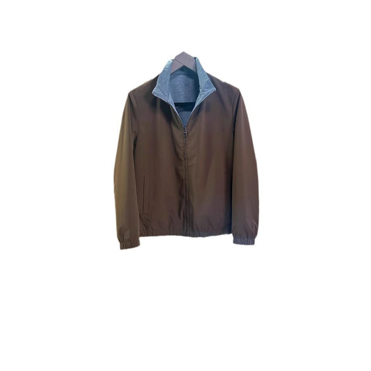Herren Leichte Reißverschluss-Jacke mit elastischem Saum und kontrastkragen Shop Nory