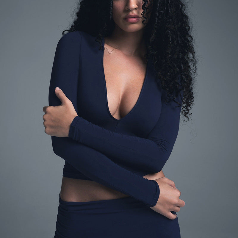 Damen Elegante Langarm-Top Shop Nory