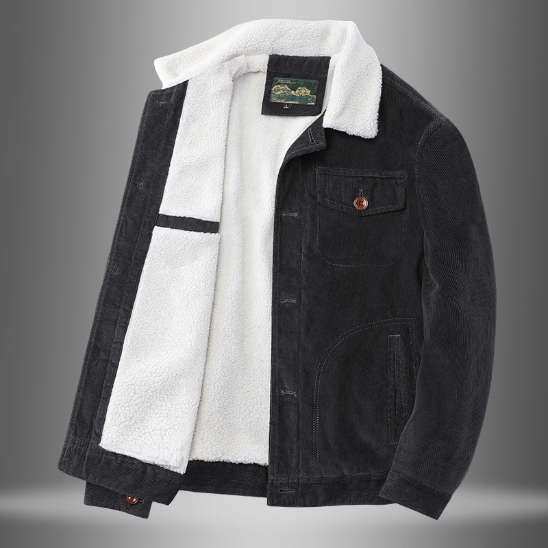 Herren Lässige Cordjacke mit Teddyfutter Shop Nory 1787797447