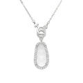 Damen elegante Halskette mit einzigartigem Anhänger und funkelnden Zirkonia Shop Nory