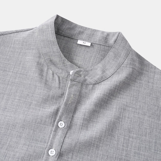 Herren Kurzarmhemd mit innovativem Henley-Ausschnitt und lässigem Look
