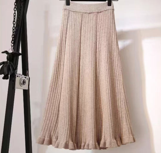 Damen Plissierter Rock mit voluminösem Saum Shop Nory