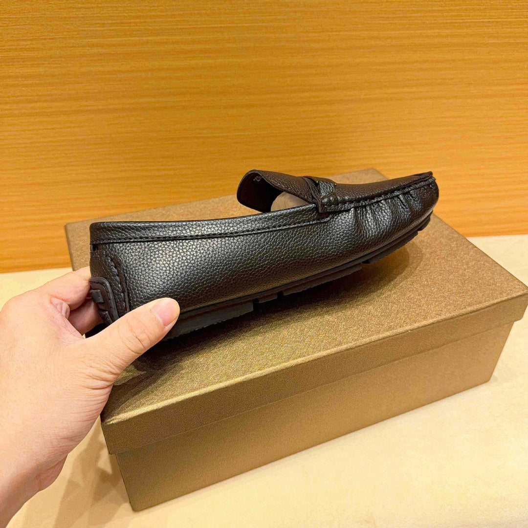 Herren Mokassins aus hochwertigem Leder mit eleganter Ziernaht Shopnory
