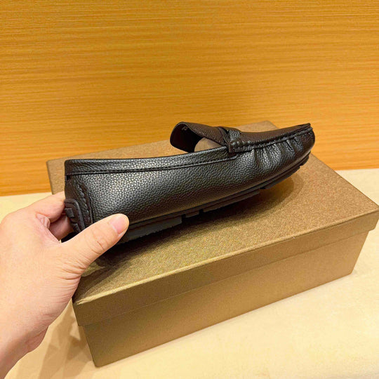 Herren Mokassins aus hochwertigem Leder mit eleganter Ziernaht Shopnory